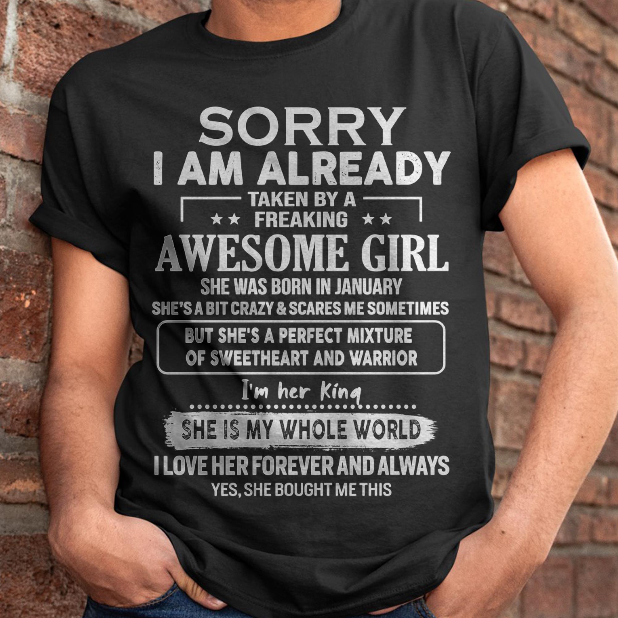January - Awesome Girl - Perfect Gift For Your Boyfriend, Husband From Wife - NGHL01 (SKU04-86MT-01)