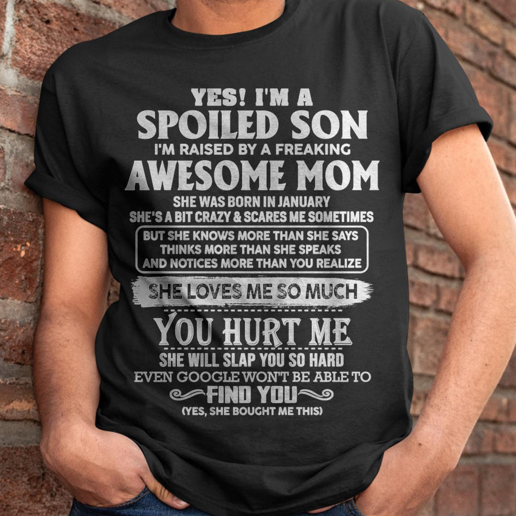 January - Awesome Mom - Perfect Gift For Your Spoiled Son From Mom - NGHL01 (SKU05-47-01)