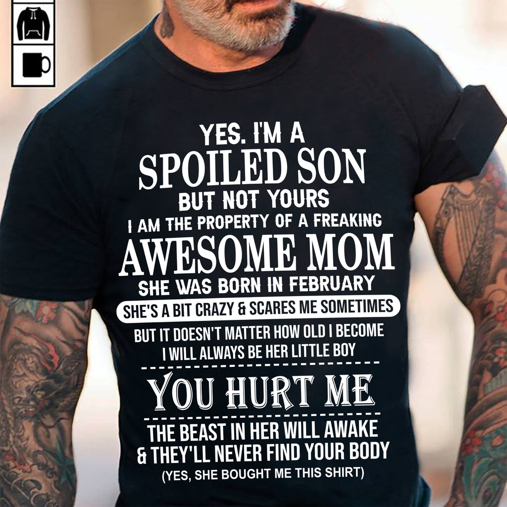February - Awesome Mom Born In February - Special gift for Son From Mom - NGHL02 (SKU10-45-02)