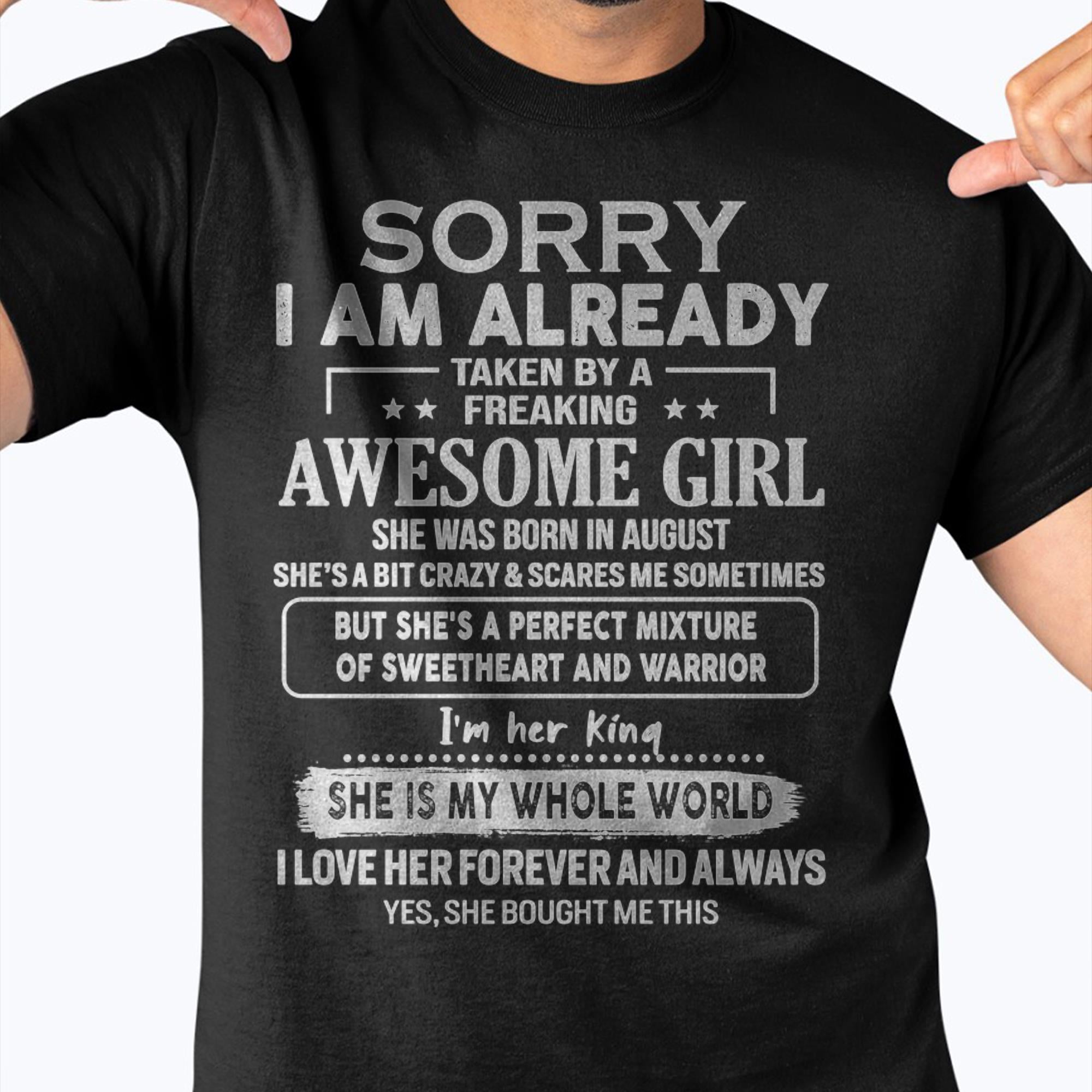 August - Awesome Girl - Perfect Gift For Your Boyfriend, Husband From Wife - NGHL08 (SKU04-86MT-08)