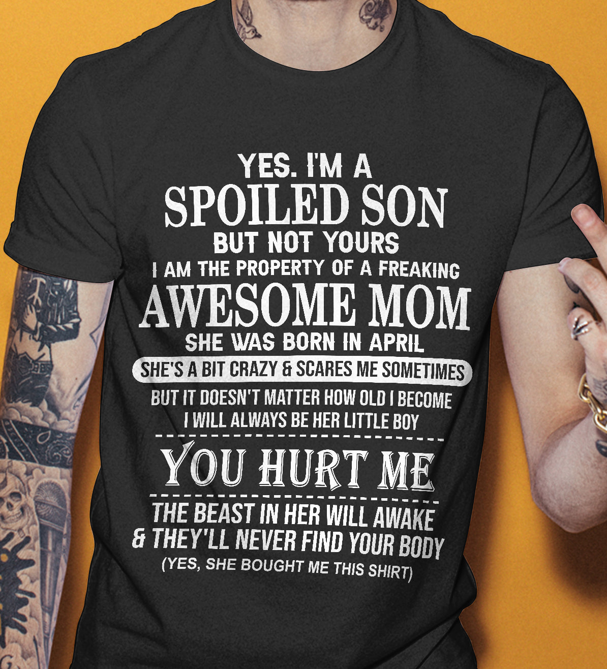 April - Awesome Mom Born In April - Special gift for Son From Mom - NGHL04 (SKU10-45-04)