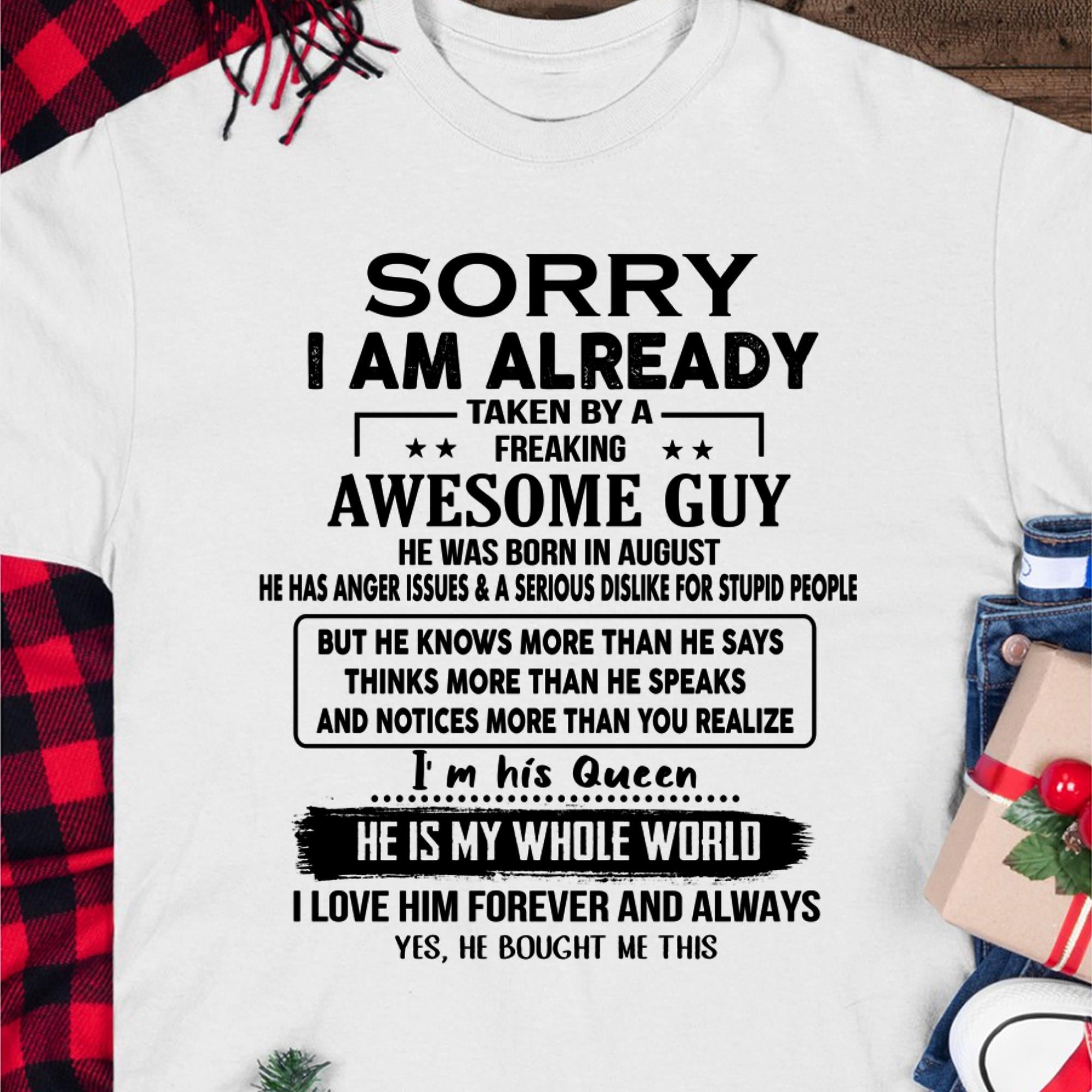 August - Awesome Guy - Perfect gift for your girlfriend or wife  From Husband - NGHL08 (SKUT08-11-08)