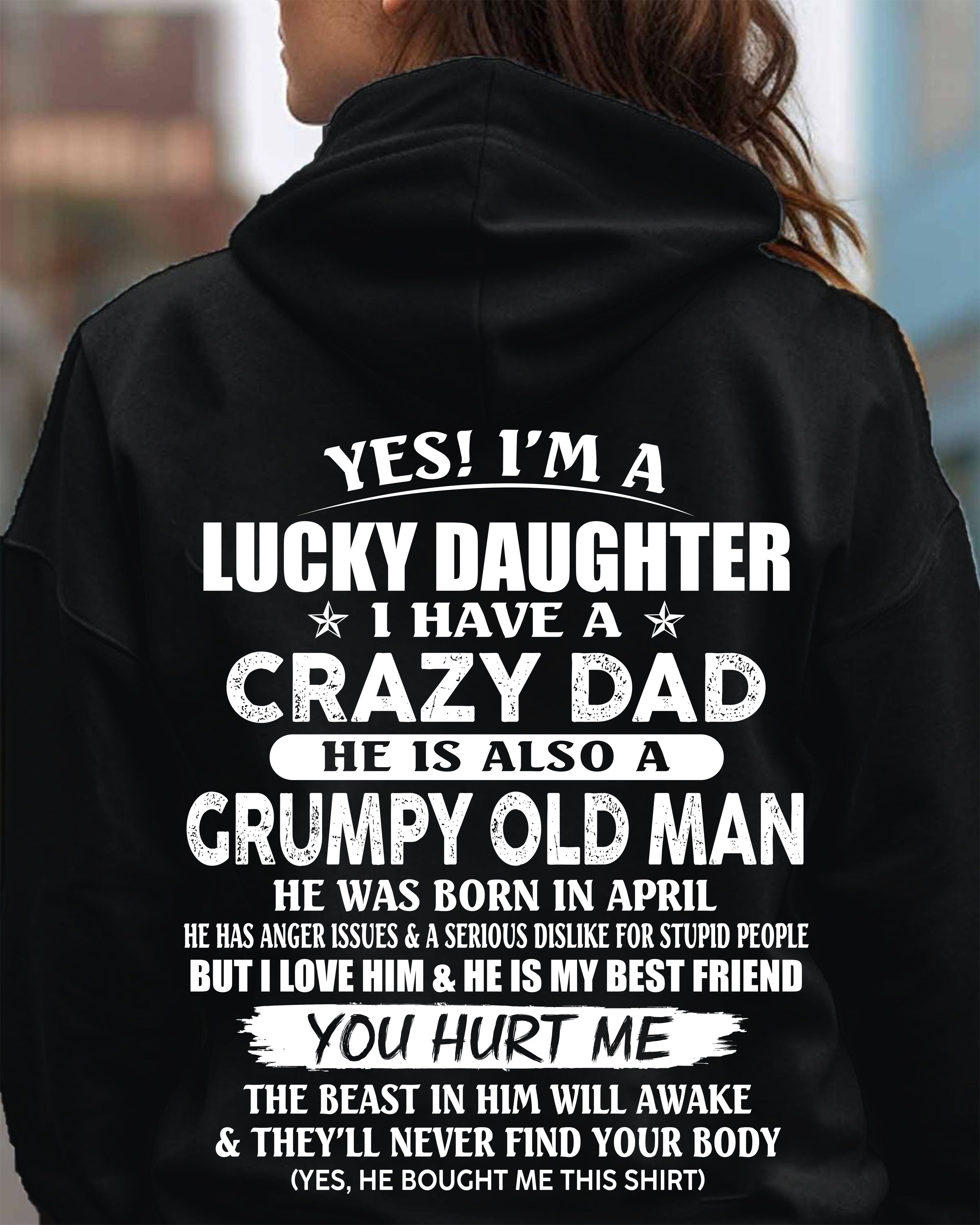 April - Awesome Grumpy Old Dad - Special gift for your daughter From Dad - NGHL04 (SKU10-50-04)