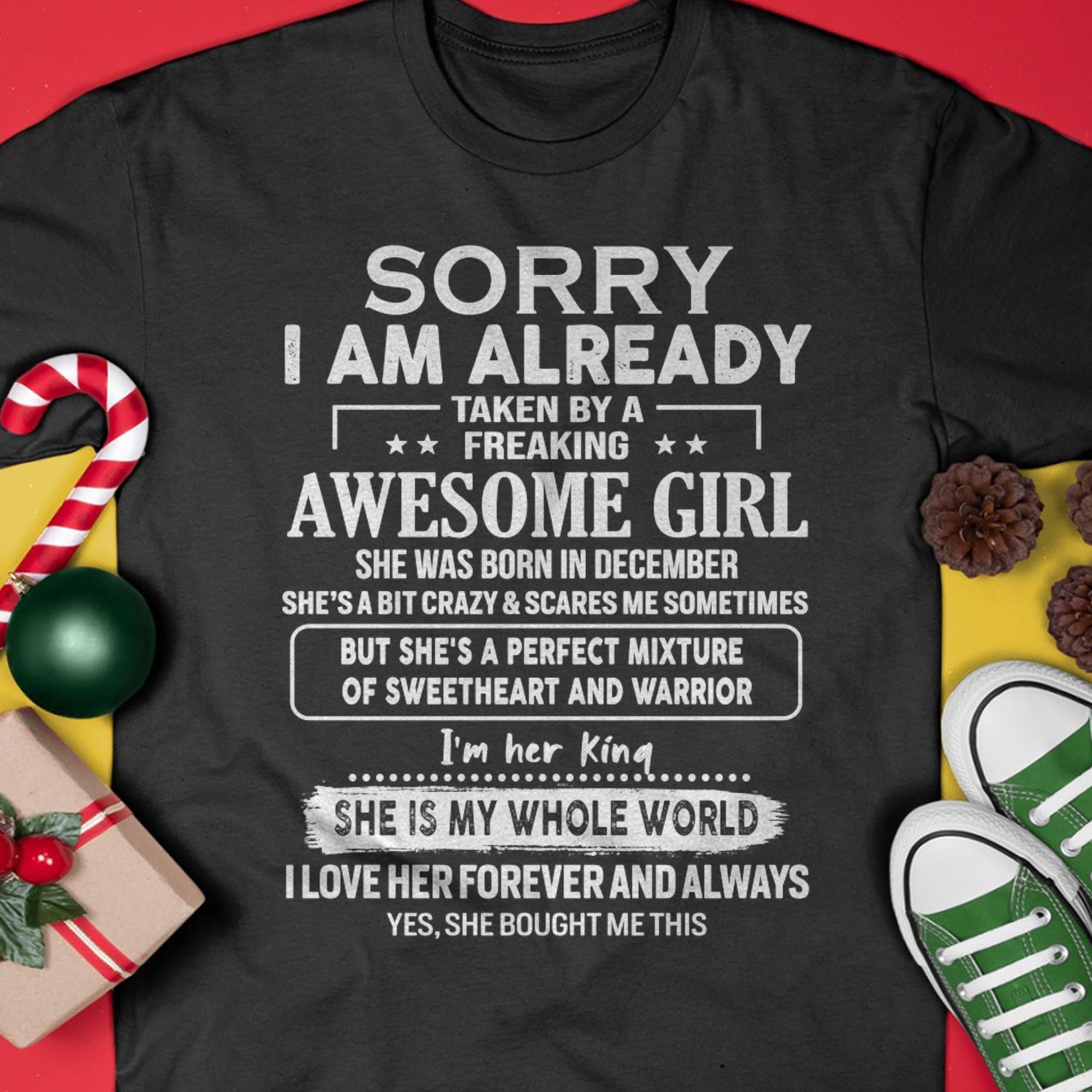 December - Awesome Girl - Perfect Gift For Your Boyfriend, Husband From Wife - NGHL12 (SKU04-86MT-12)