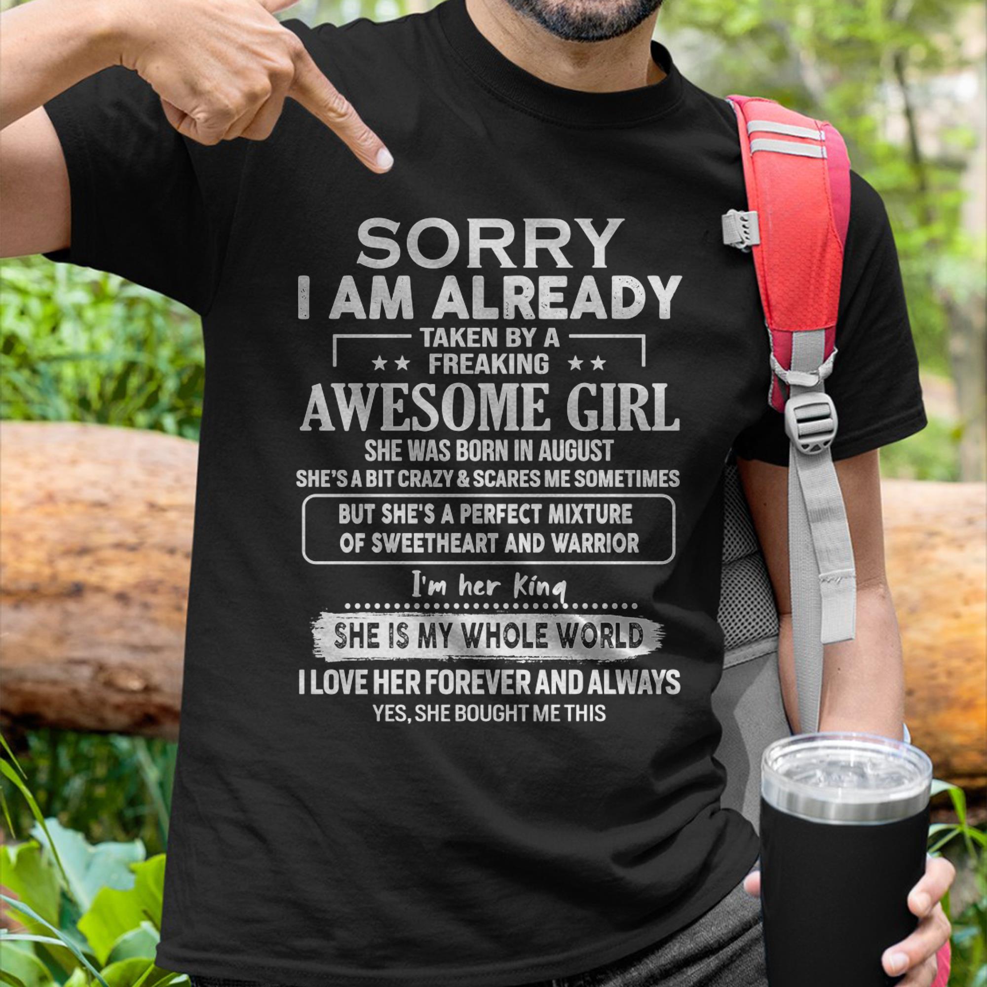 August - Awesome Girl - Perfect Gift For Your Boyfriend, Husband From Wife - NGHL08 (SKU04-86MT-08)