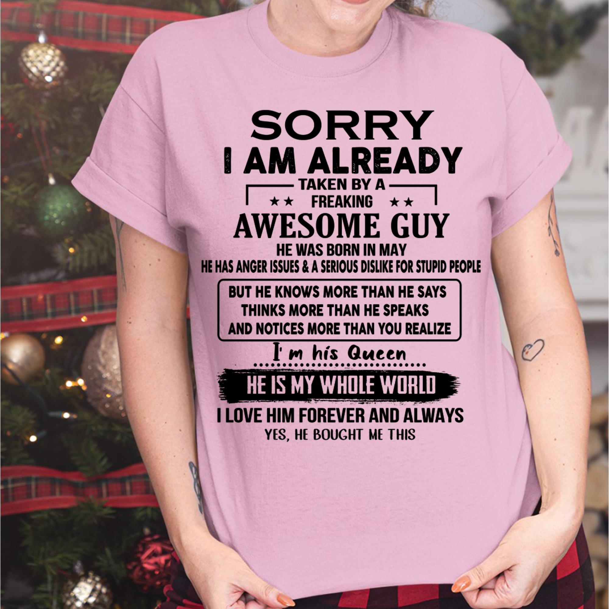 May - Awesome Guy - Perfect gift for your girlfriend or wife from Husband - NGHL05 (SKUT08-11-05)