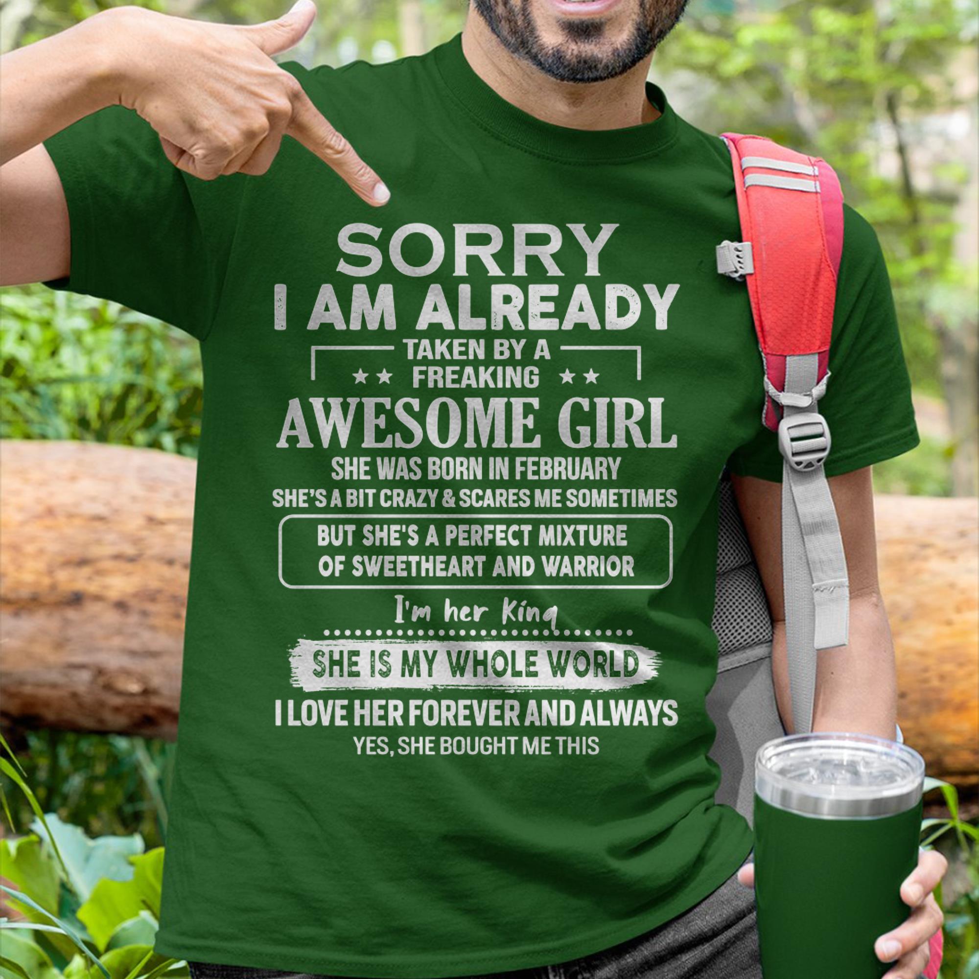 February - Awesome Girl - Perfect Gift For Your Boyfriend, Husband From Wife - NGHL02 (SKU04-86-02)