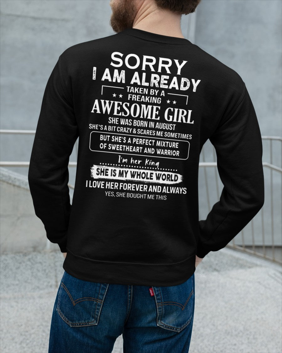 August - Awesome girl - Perfect gift for your boyfriend - (SKU04-86-08) - From Wife NGHL08