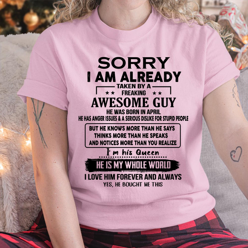 April - Awesome Guy - Perfect gift for girlfriend or wife  From Husband - NGHL04 (SKUT08-11-04)