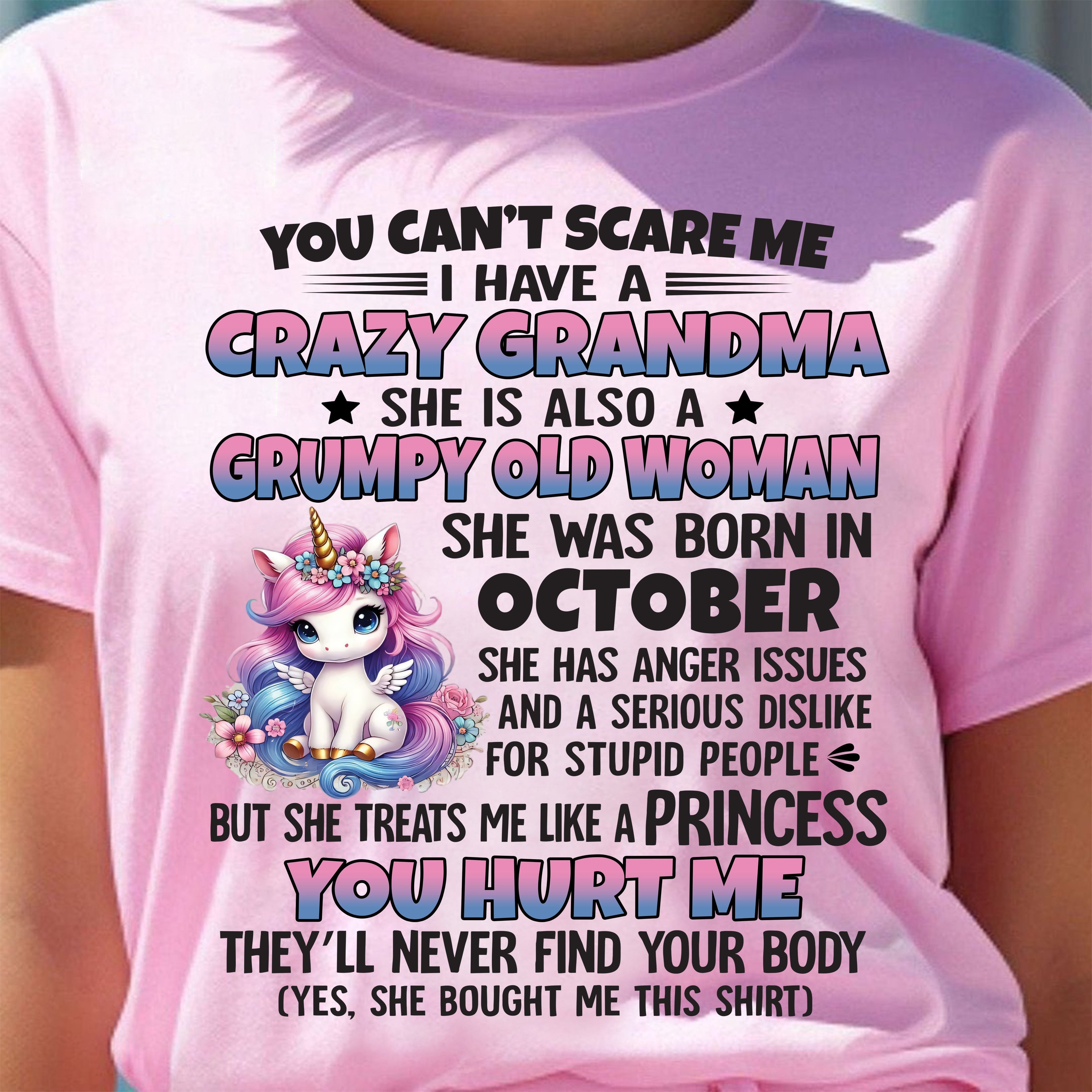 OCTOBER - YOU CAN'T SCARE ME - GIFT FROM GRANDMA - NGHL10 (SKU09-106-10)