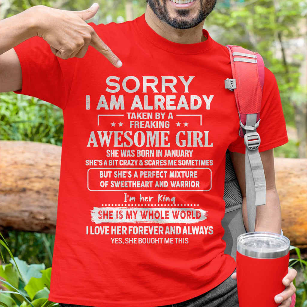 January - Awesome Girl - Perfect Gift For Your Boyfriend, Husband From Wife - NGHL01 (SKU04-86MT-01)