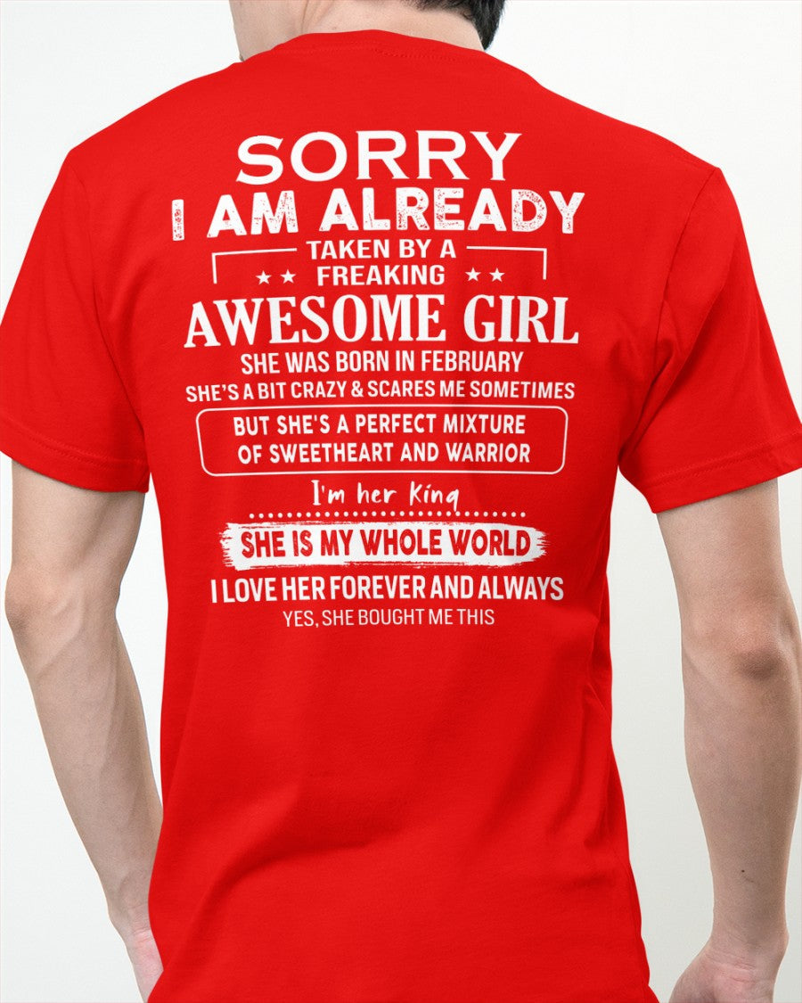 February - Awesome girl - Perfect gift for your boyfriend - (SKU04-86-02) - From Wife NGHL02