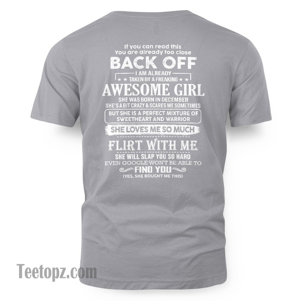 December – Awesome Girlfriend Born In December – Special gift for your Boyfriend – From Wife NGHL12 (SKU06-25-12)