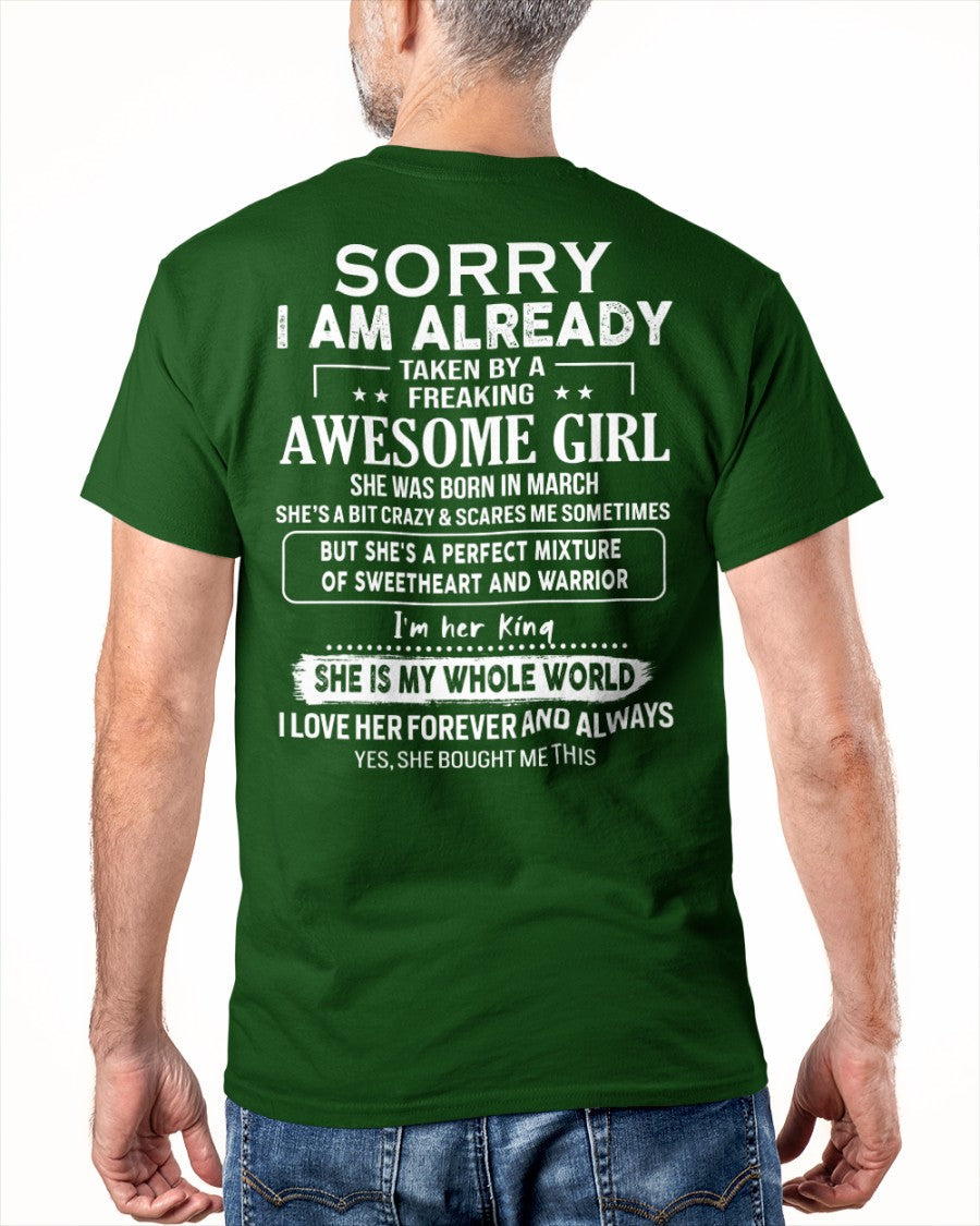 March - Awesome girl - Perfect gift for your boyfriend - (SKU04-86-03) - From Wife NGHL03