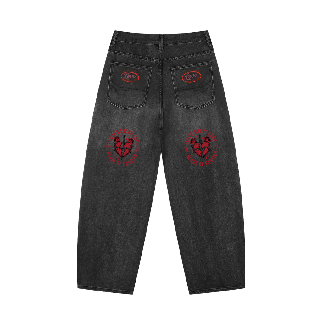 Men's Sunfade Vintage Wash Barrel Leg Jeans