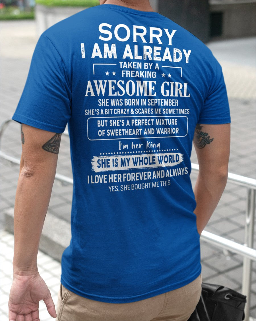 September - Awesome girl - Perfect gift for your boyfriend - (SKU04-86-09) - From Wife NGHL09