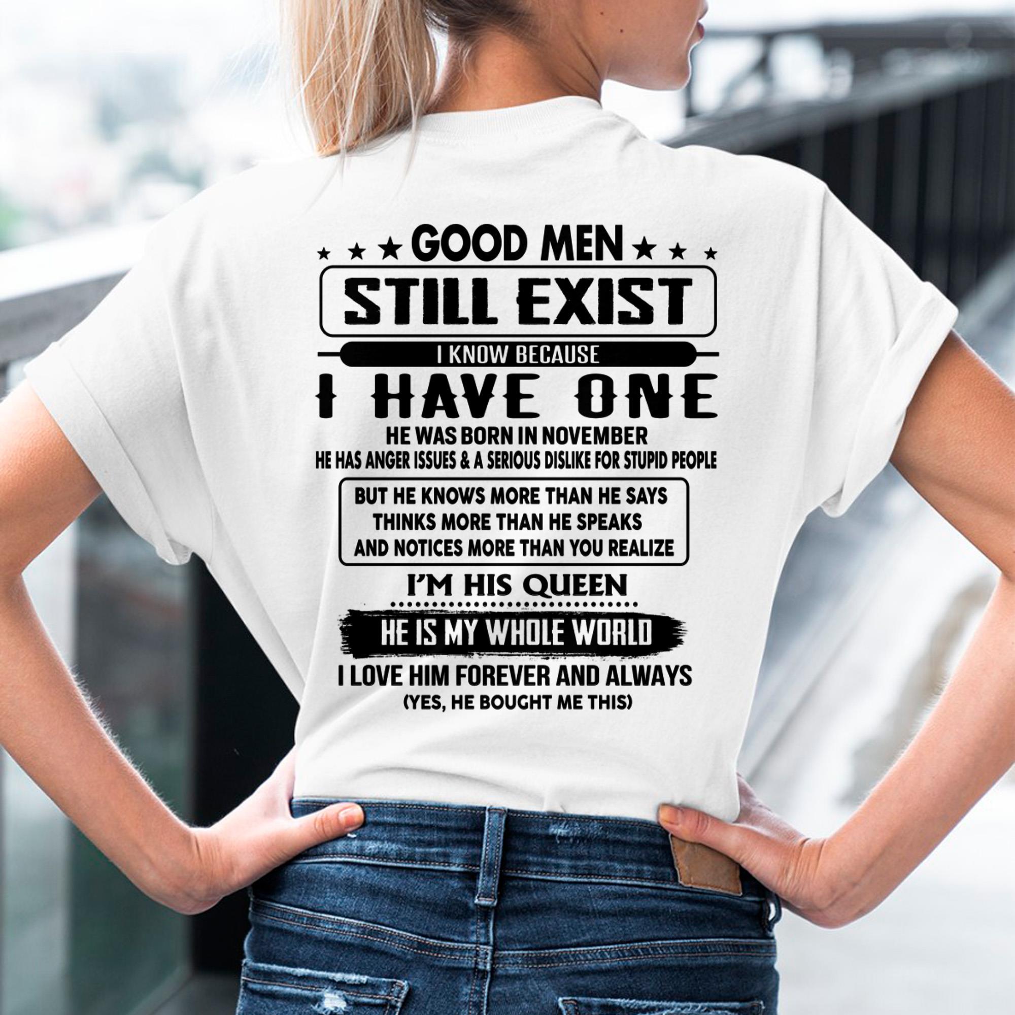 November - Good men Still Exist - gift for your girlfriend, wife from Husband - NGHL11 (SKU-GMSAU-11)