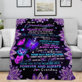 To My Granddaughter Blanket – A Warm Embrace from Your Grandma (SKU26B-01-58)