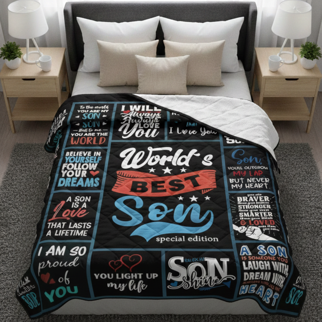 To My Son Blanket – Wrapped in Care, Warmth, and Love from Dad