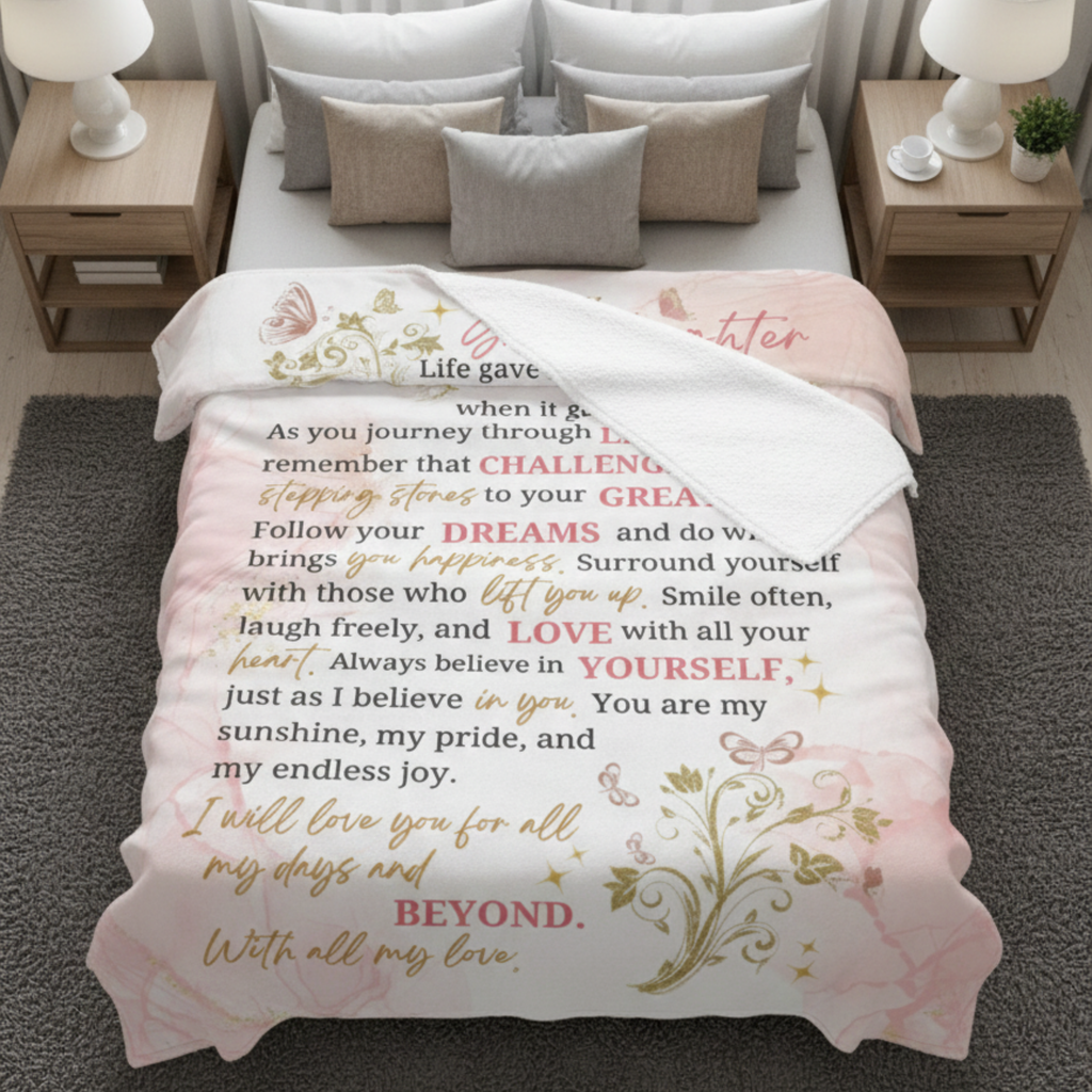 To My Granddaughter Blanket- A Warm Hug from Grandma