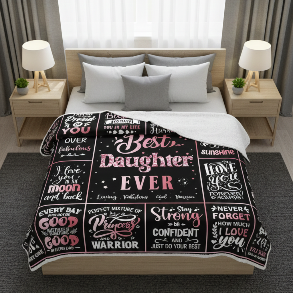 To My Daughter Blanket – Sleep in Love and Peace From Mom