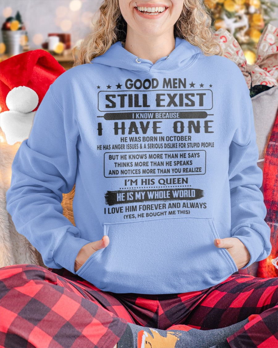 October - Good men Still Exist - gift for your girlfriend, wife from Husband - NGHL10 (SKU-GM-10)