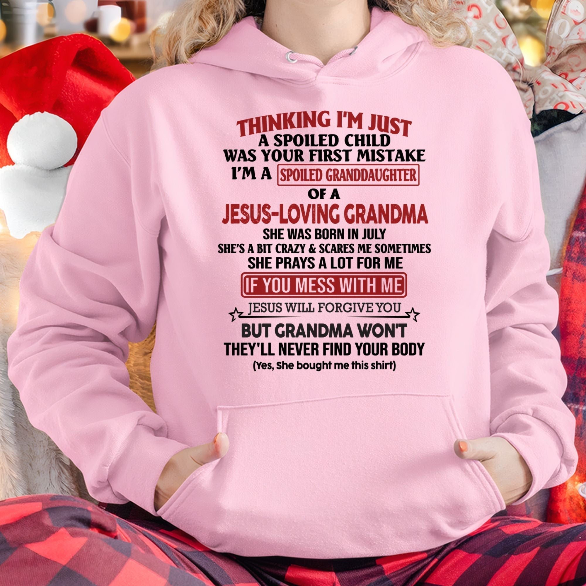 Christian Girl Shirt – Spoiled by Grandma July Edition – From Grandma to Granddaughter NGHL07 (SKU07-181-07)