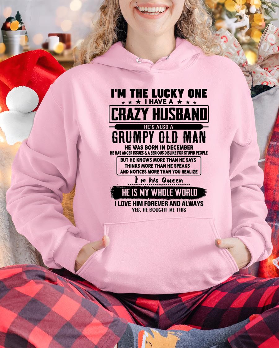 December - I am Lucky One I Have A Crazy Husband - Gift for Wife From Husband - NGHL12 (SKUT-LUCKYONE-12)