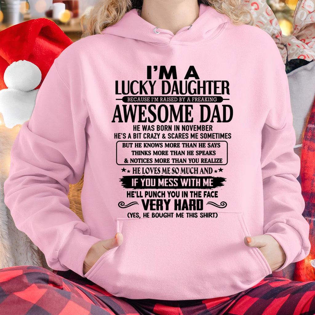 December - I'm Lucky Daughter - Gift for Daughter from Dad - NGHL12 (SKU-TLUCKYDD-12)