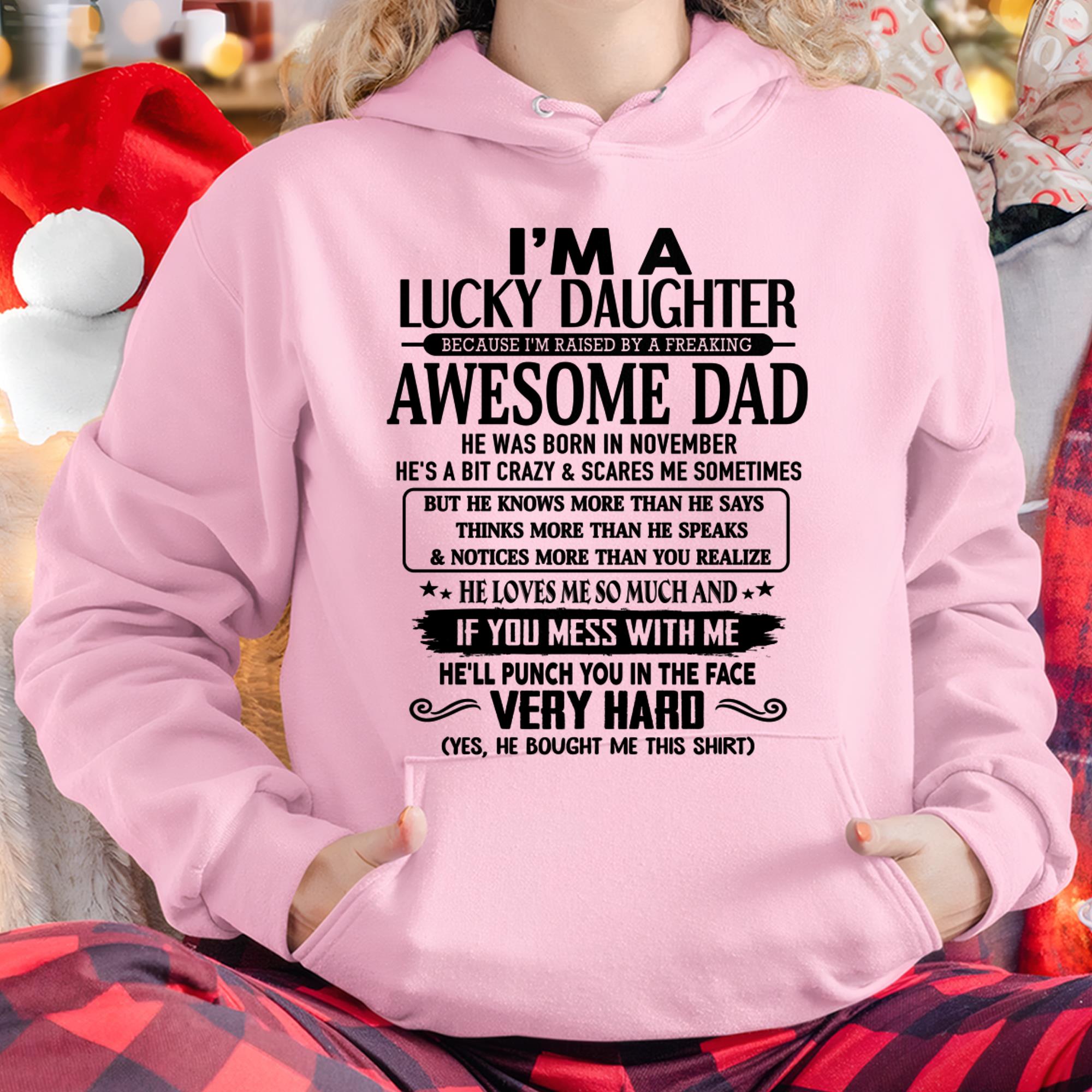 December - I'm Lucky Daughter - Gift for Daughter from Dad - NGHL12 (SKU-TLUCKYDD-12)