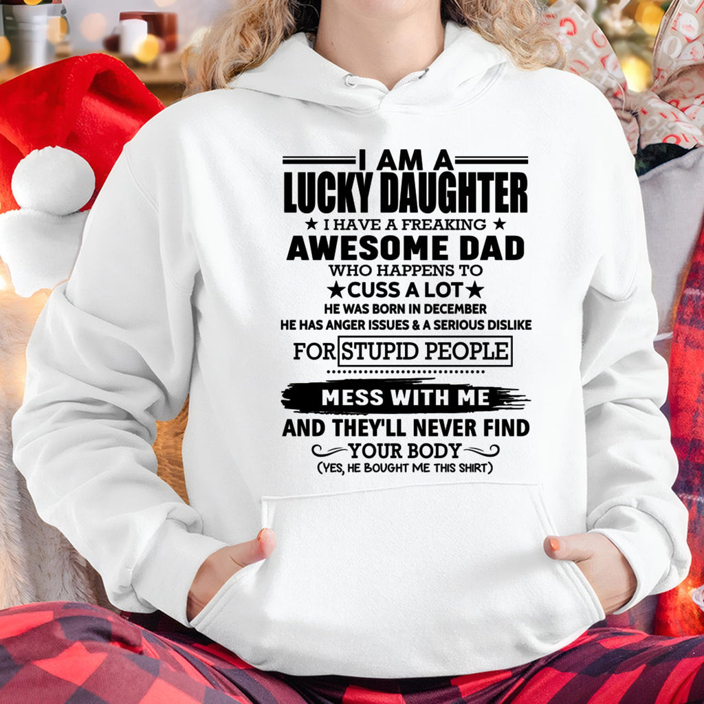 December - I'm Lucky Daughter - Gift for Daughter from Dad - NGHL12 (SKU-T1406DD-12)