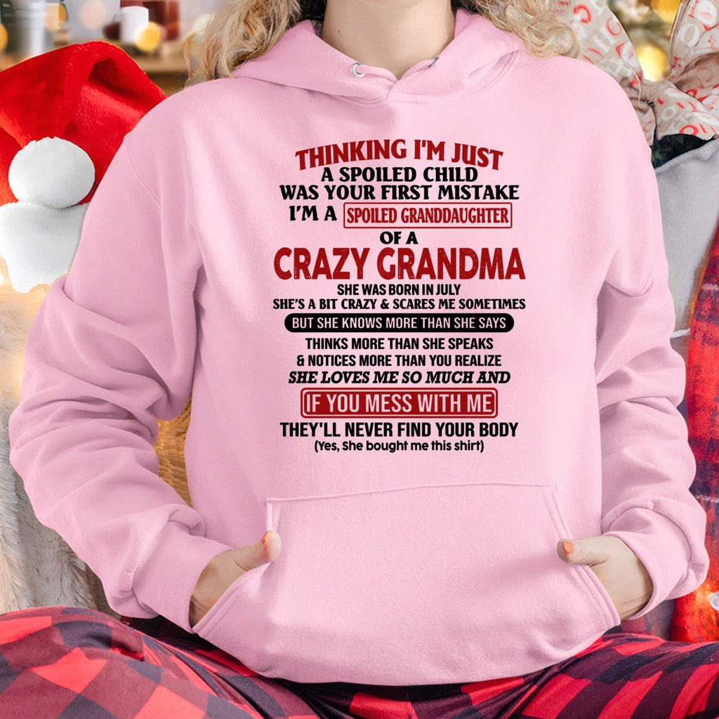 JULY - I'M A SPOILED GRANDDAUGHTER OF A CRAZY GRANDMA - From Grandma - NGHL07 (SKU-GMD1-NTT07)