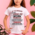 IF I'M SPOILED IT'S MY GRANDMA'S FAULT ♥ BECAUSE SHE TREATS ME ♥ LIKE A PRINCESS - From Grandma for granddaughter - NGHL03 (SKU07-92-03)