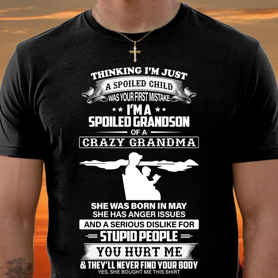 Spoiled by Grandma Shirt May Edition – From Grandma to Grandson NGHL05 (SKU-GMS2-05)