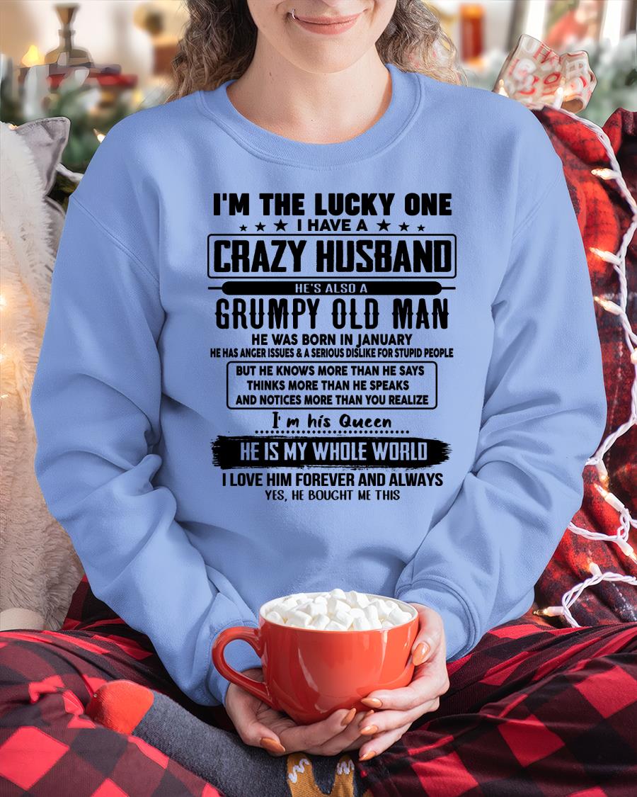 January - I am Lucky One I Have A Crazy Husband - Gift for Wife From Husband - NGHL01 (SKUT-LUCKYONE-01)