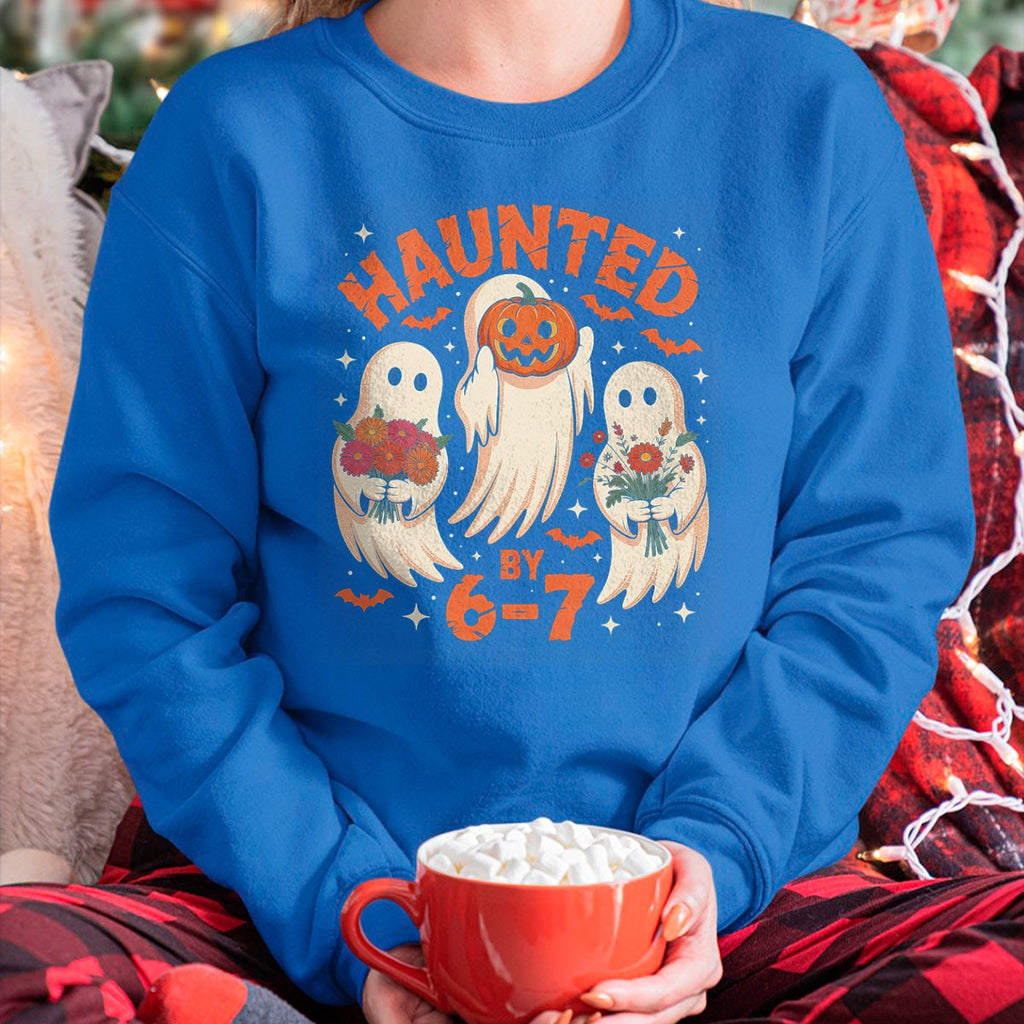 67 Meme Halloween Haunted by 6 7 Six Seven T-Shirt - Halloween Unisex T-Shirt/Hoodie - NGHL00 (Copy)