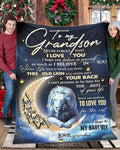 BLANKET FOR GRANDSON – COMFORT & WARMTH GIFT FROM GRANDMA  Sherpa Fleece Quilt Blanket NTTD00 (SKU-CHAU-B19)