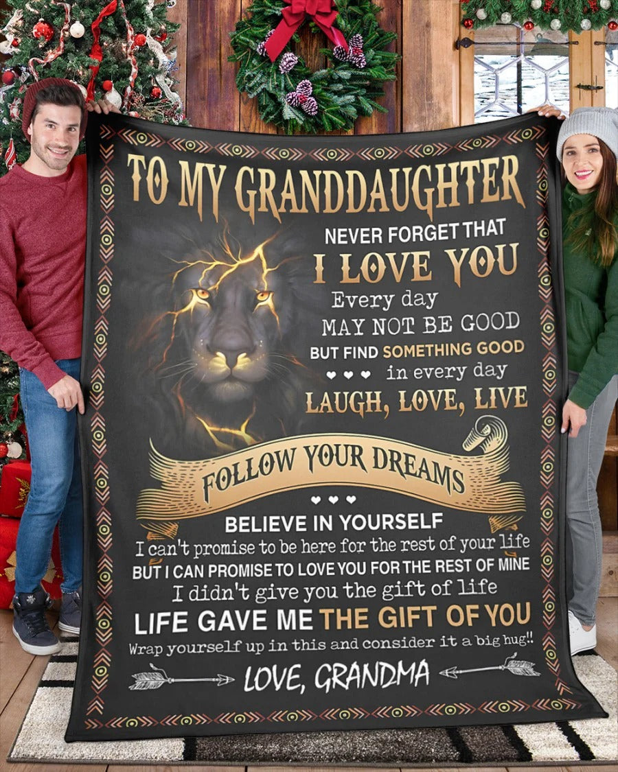 BLANKET FOR GRANDDAUGHTER – COMFORT & WARMTH GIFT FROM GRANDMA  Sherpa Fleece Quilt Blanket NGHL00 (SKUB09-41)