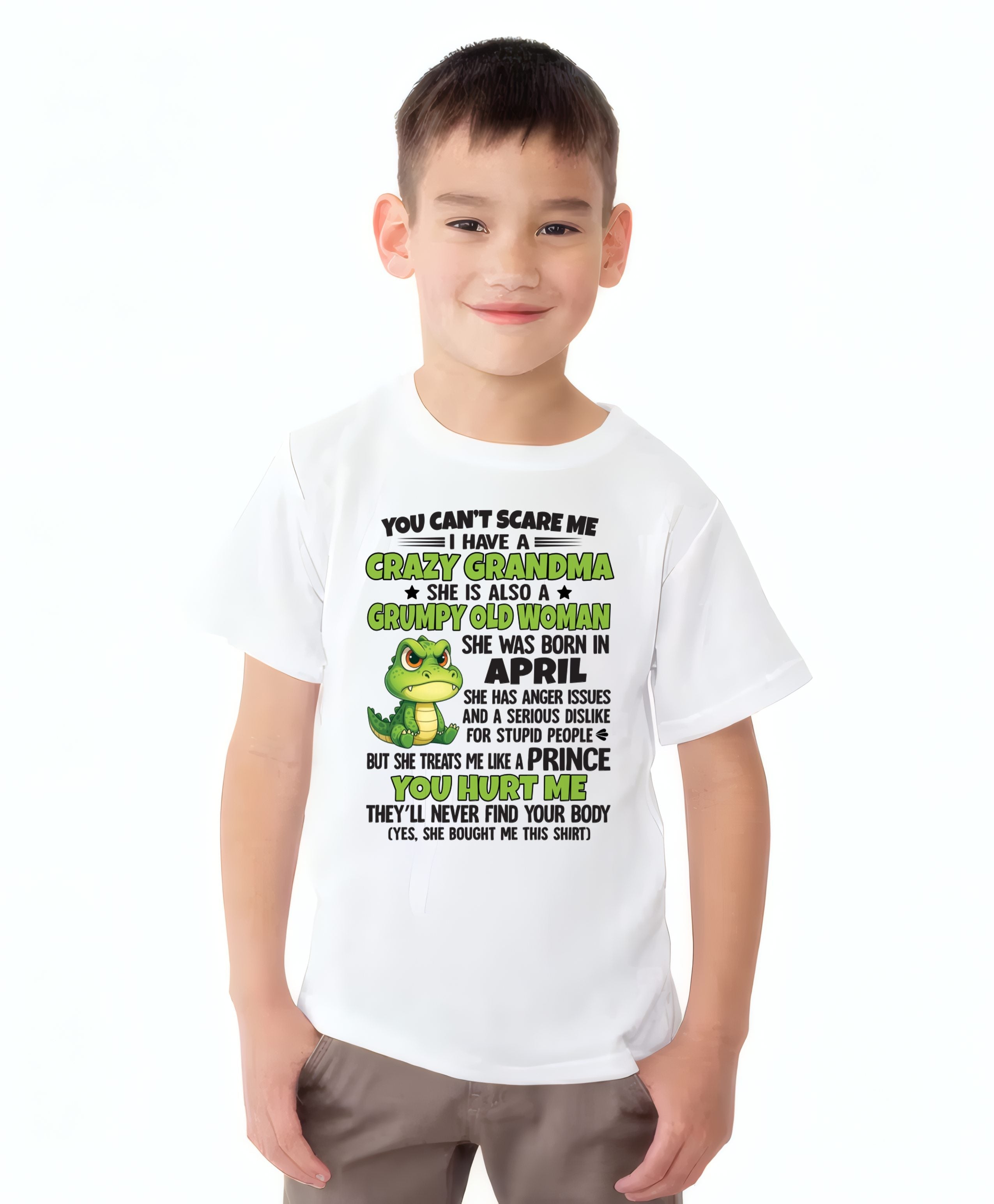 APRIL - YOU CAN'T SCARE ME - FOR GRANDSON - GIFT FROM GRANDMA - NGHL04 (SKU09-85-04)
