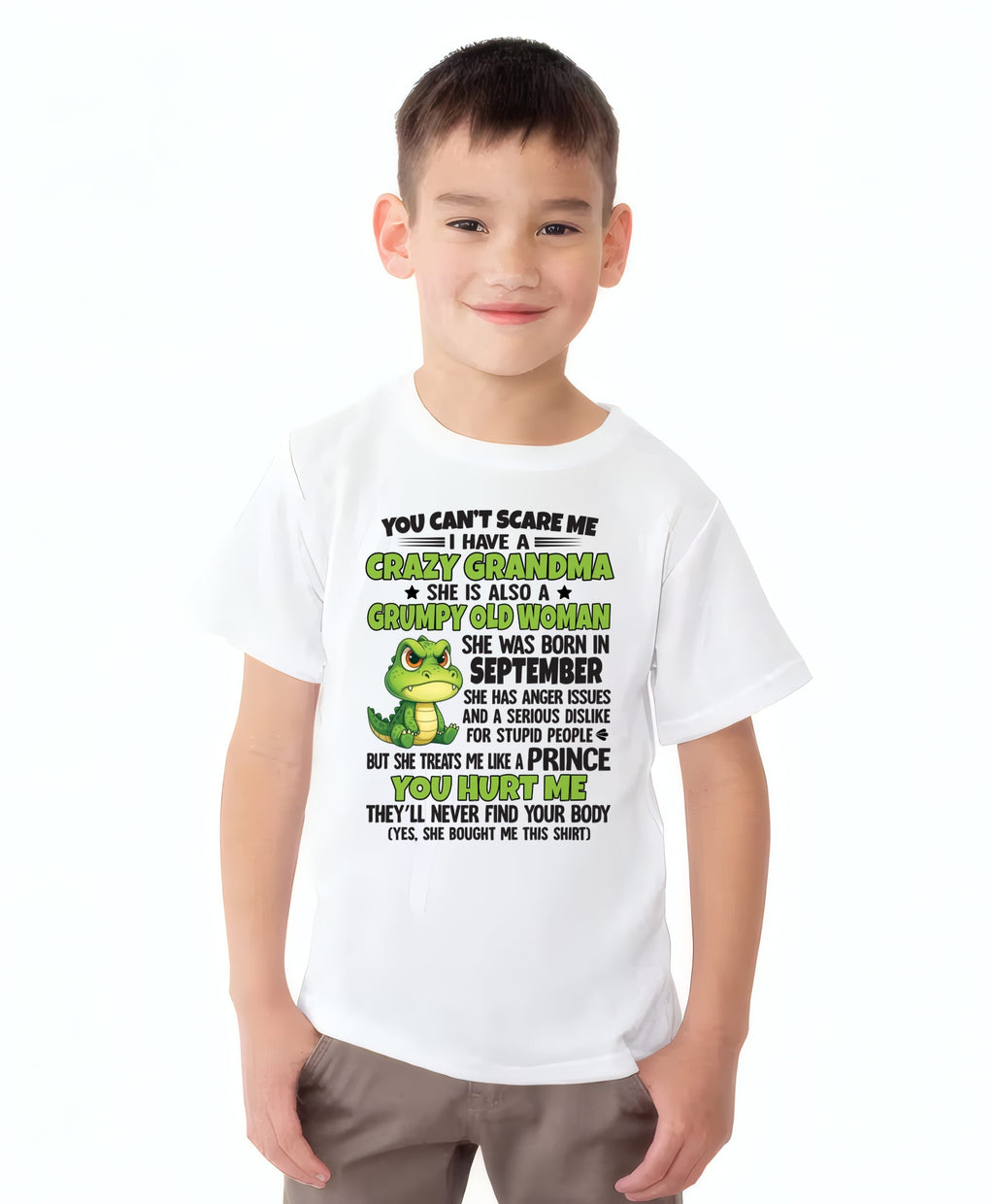 SEPTEMBER - YOU CAN'T SCARE ME - FOR GRANDSON - GIFT FROM GRANDMA - NGHL09 (SKU09-85-09)