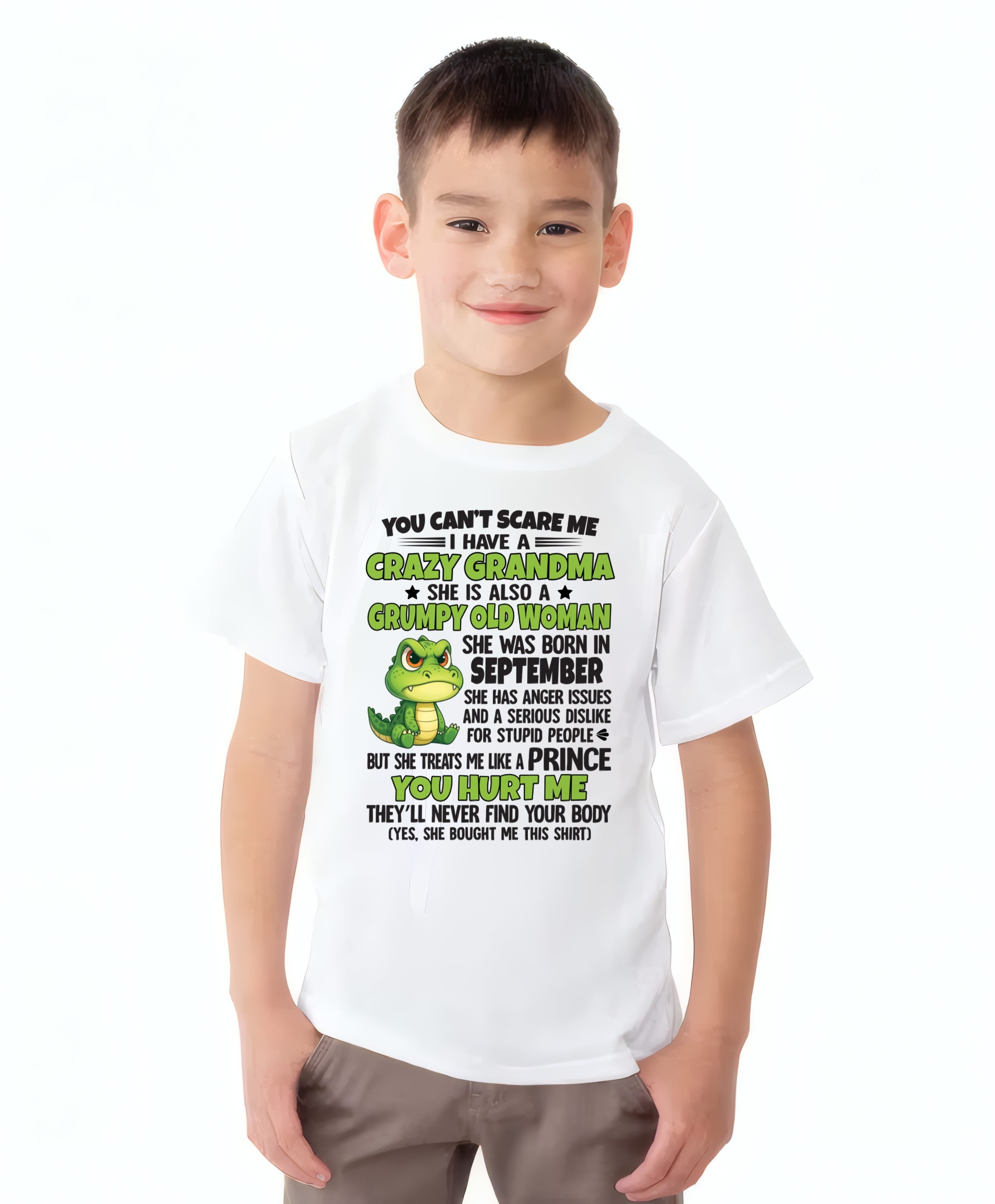 SEPTEMBER - YOU CAN'T SCARE ME - FOR GRANDSON - GIFT FROM GRANDMA - NGHL09 (SKU09-85-09)