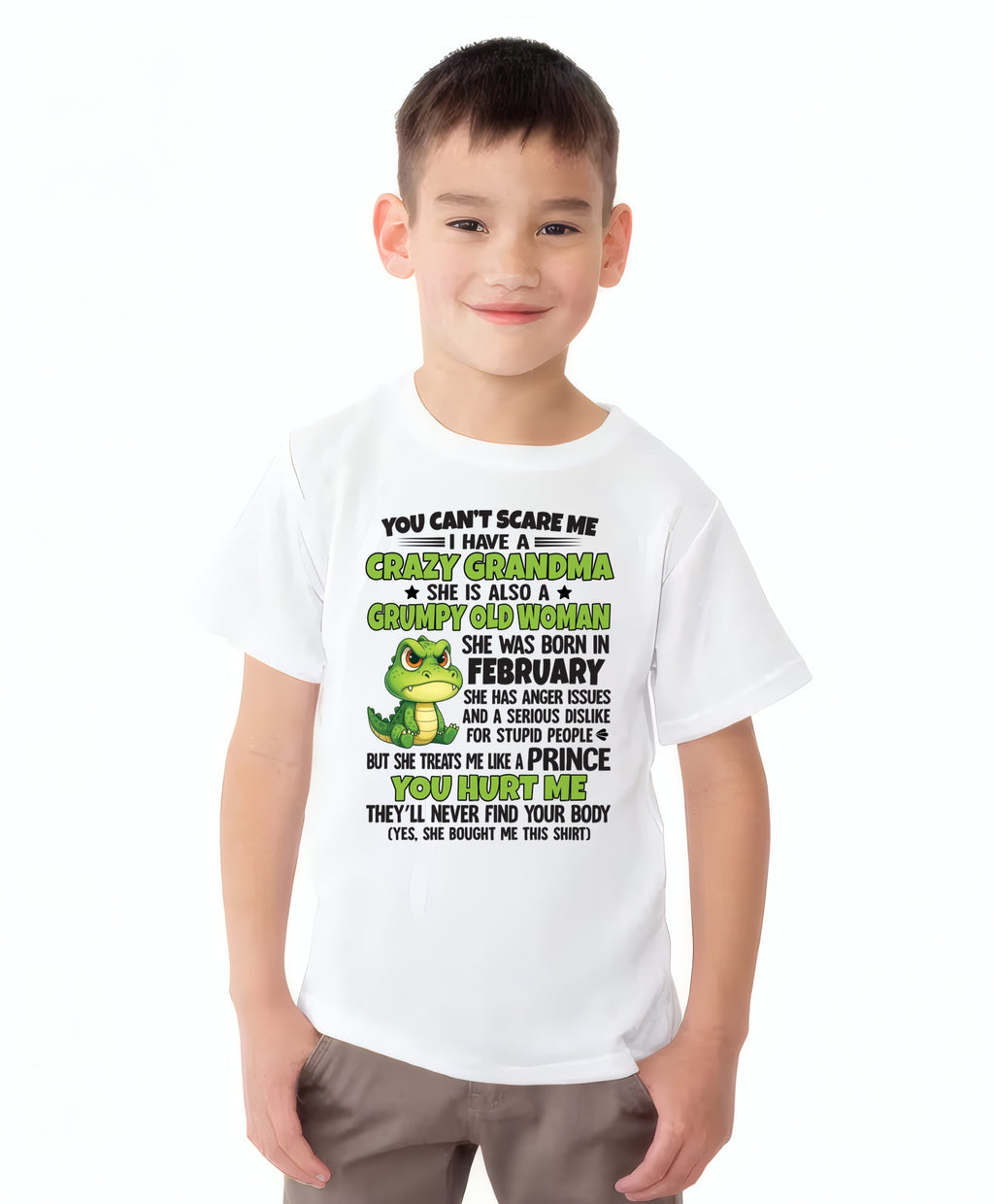 FEBRUARY - YOU CAN'T SCARE ME - FOR GRANDSON - GIFT FROM GRANDMA - NGHL02 (SKU09-85-02)