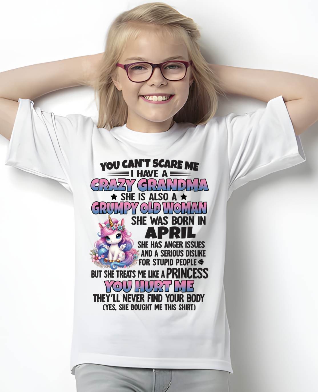 APRIL - YOU CAN'T SCARE ME - GIFT FROM GRANDMA - NGHL04 (SKU09-106-04)
