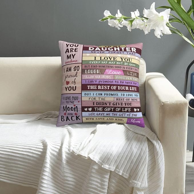 To My Daughter From Mom Pillow