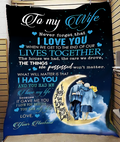 Special Gift For Your Wife Blanket - From Husband (SKU-CHAU-B10)