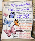 BLANKET FOR GRANDDAUGHTER – COMFORT & WARMTH GIFT FROM GRANDMA  Sherpa Fleece Quilt Blanket NGHL00 (SKUB-BLK-GMD1)