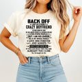 June - Back Off I Have An Extremely Crazy Boyfriend - Gift For Wife From Husband - NGHL06 (SKUT-BACKOFF-06)