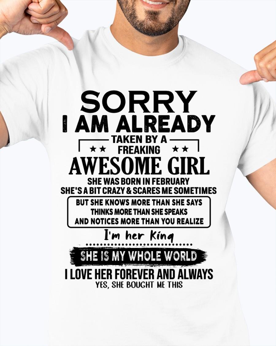 February - Awesome Girl born in February - Special gift for your boyfriend - From Wife NGHL02 (SKU.AT16)
