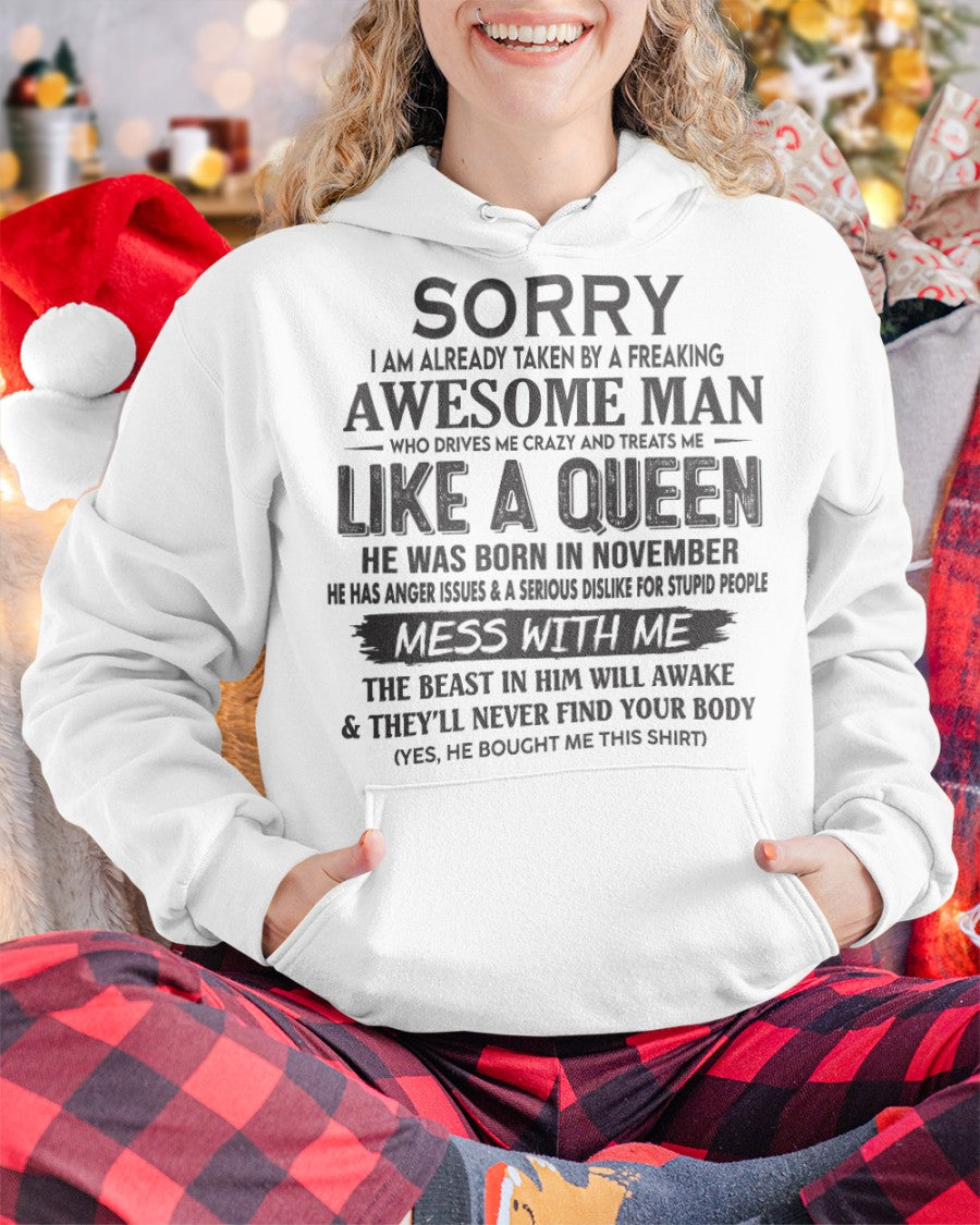 November - Awesome Man Born In November - Special gift for your Girlfriend - NGHL11 (SKU09-126-11)