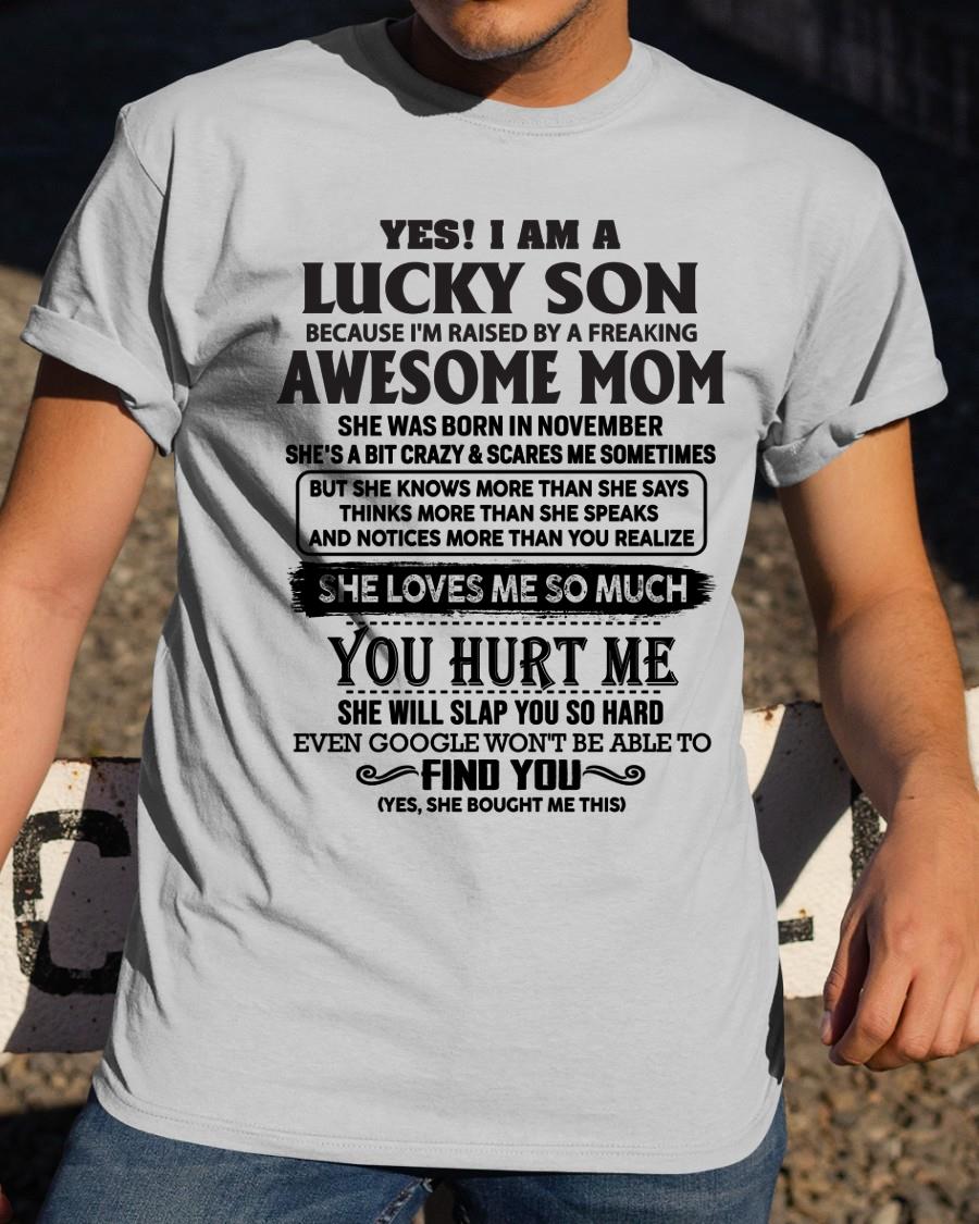 November - Yes! I'm A Lucky Son - Perfect gift for your son (SKU-LKW-11)